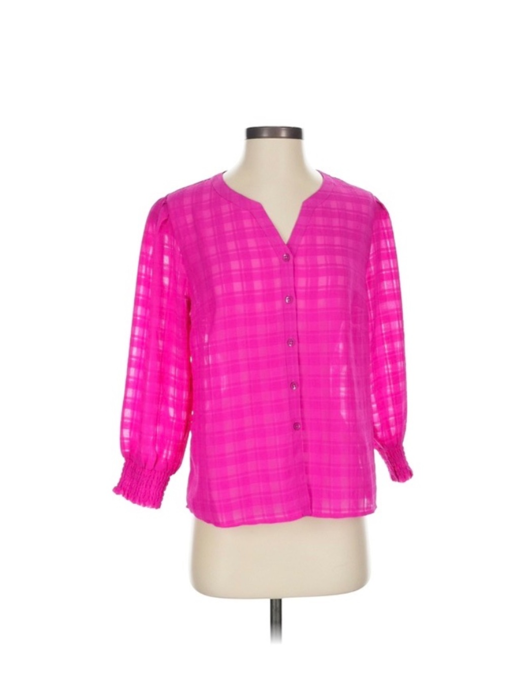Cabi button front 3/4 sleeve blouse—Size small
